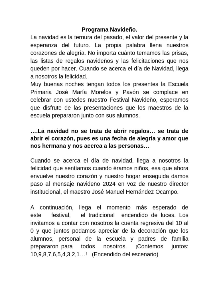 Programa Navideno | PDF | Navidad | Papá Noel