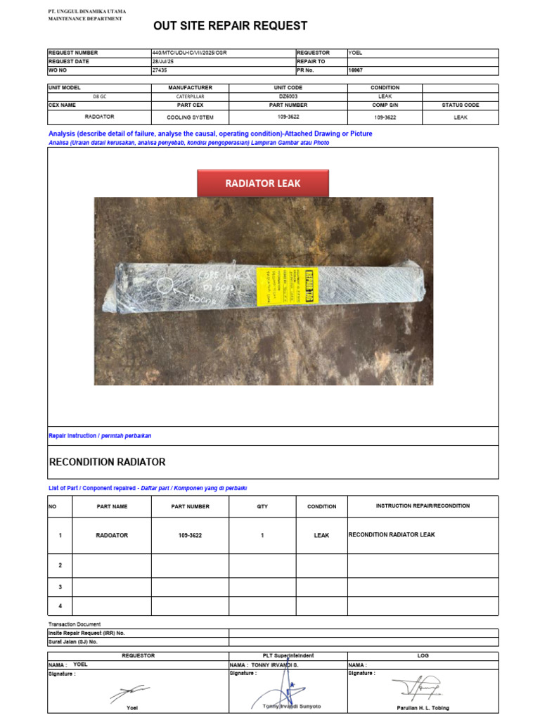 (Osr) - Dz6003 Recondition Radiator-1 | PDF | Transport Phenomena ...