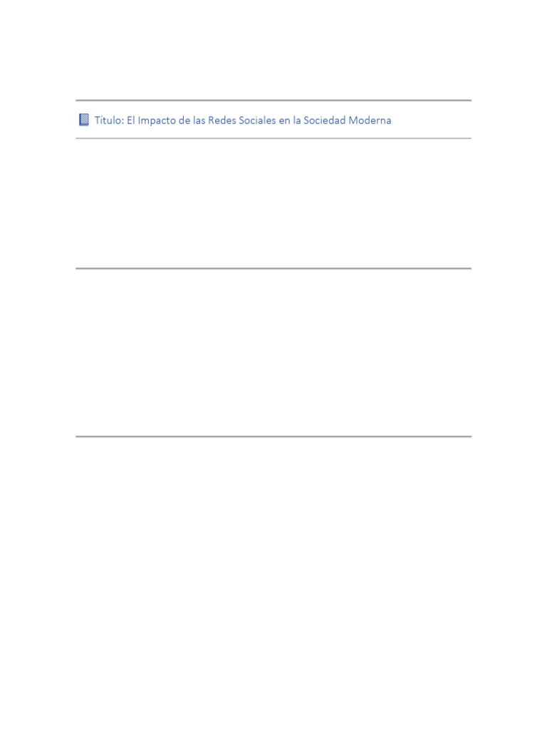 El Impacto de Las Redes Sociales en La Sociedad Moderna | PDF ...