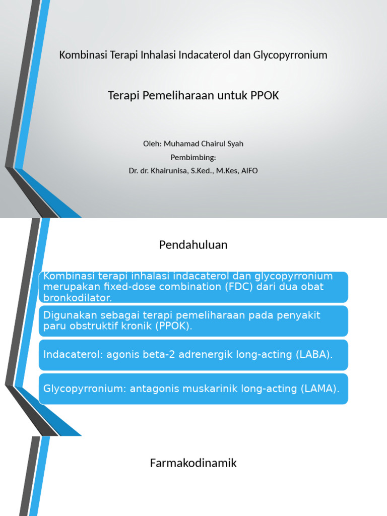 Kombinasi Indacaterol dan Glycopyrronium | PDF