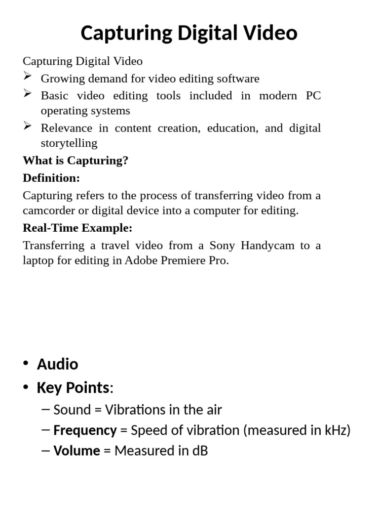 Capturing Mini DV for Premiere Pro | PDF | Computer Data Storage | Video