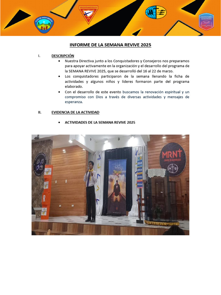 Informe Semana Revive 2025 | PDF
