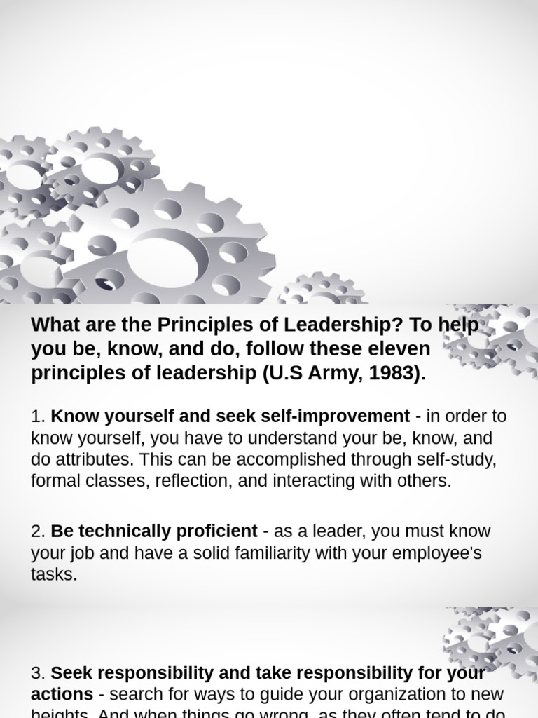 Eleven Leadership Principles Explained | PDF | Decision Making | Leadership
