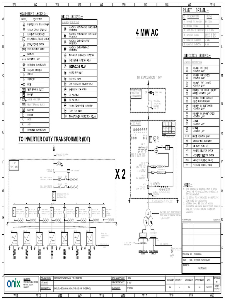 4 MW Solar Power Plant Diagram | PDF | Transformer | Electricity