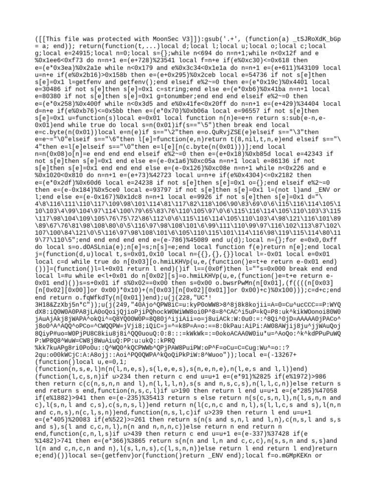 MoonSec V3 Protection Code Analysis | PDF