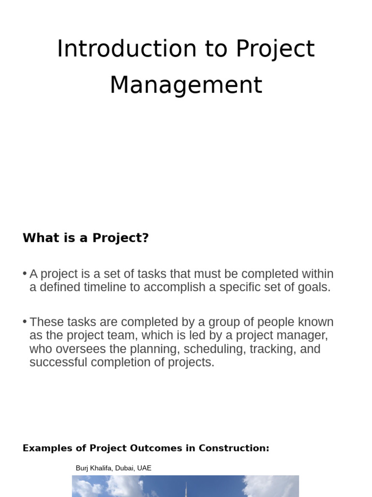 Introduction To Project Management | PDF | Project Management | Business