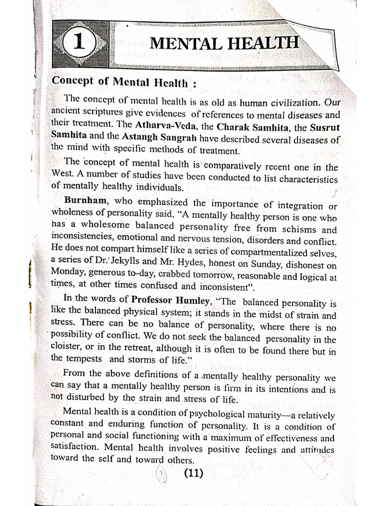 Mental Health 1 | PDF