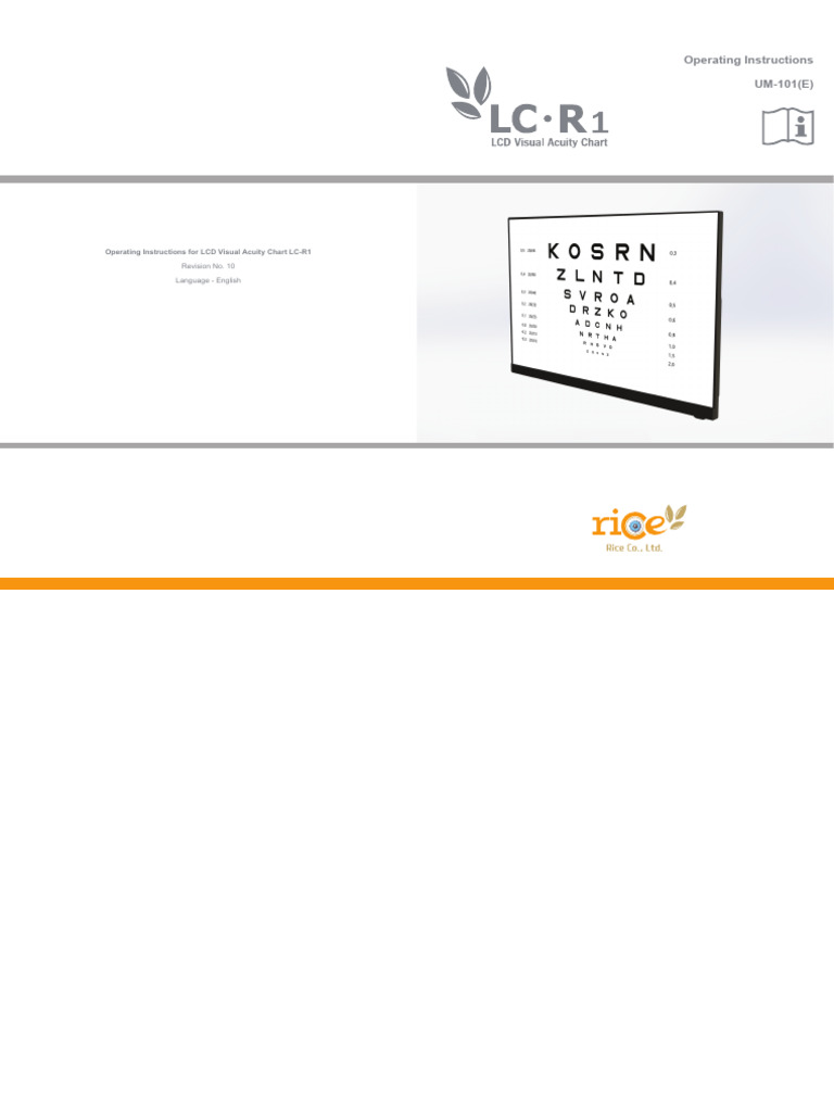 LCD Visual Acuity Chart LC-R1 Guide | PDF | Electrical Connector ...