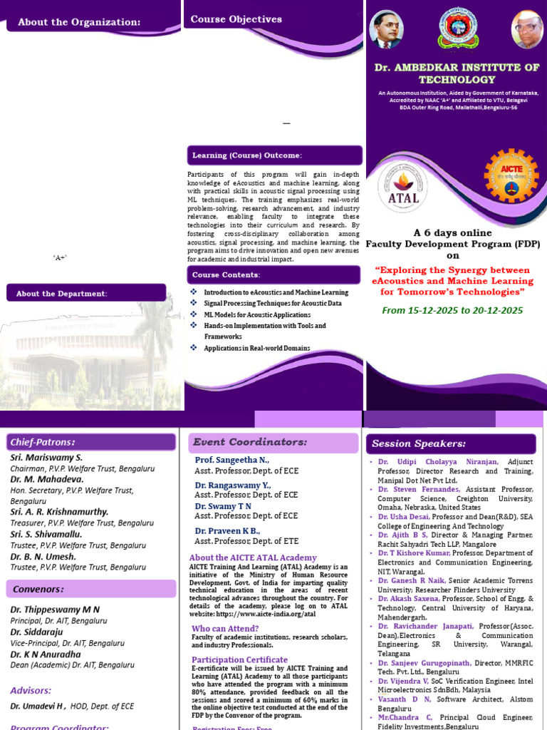 eAcoustics and ML Faculty Development Program | PDF | Engineering
