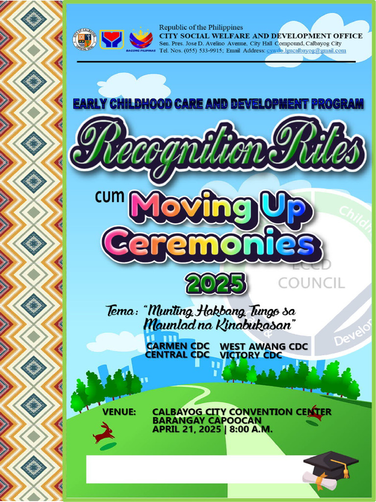 ECCD Recognition Ceremony 2024-2025 | PDF | Love | Emotions