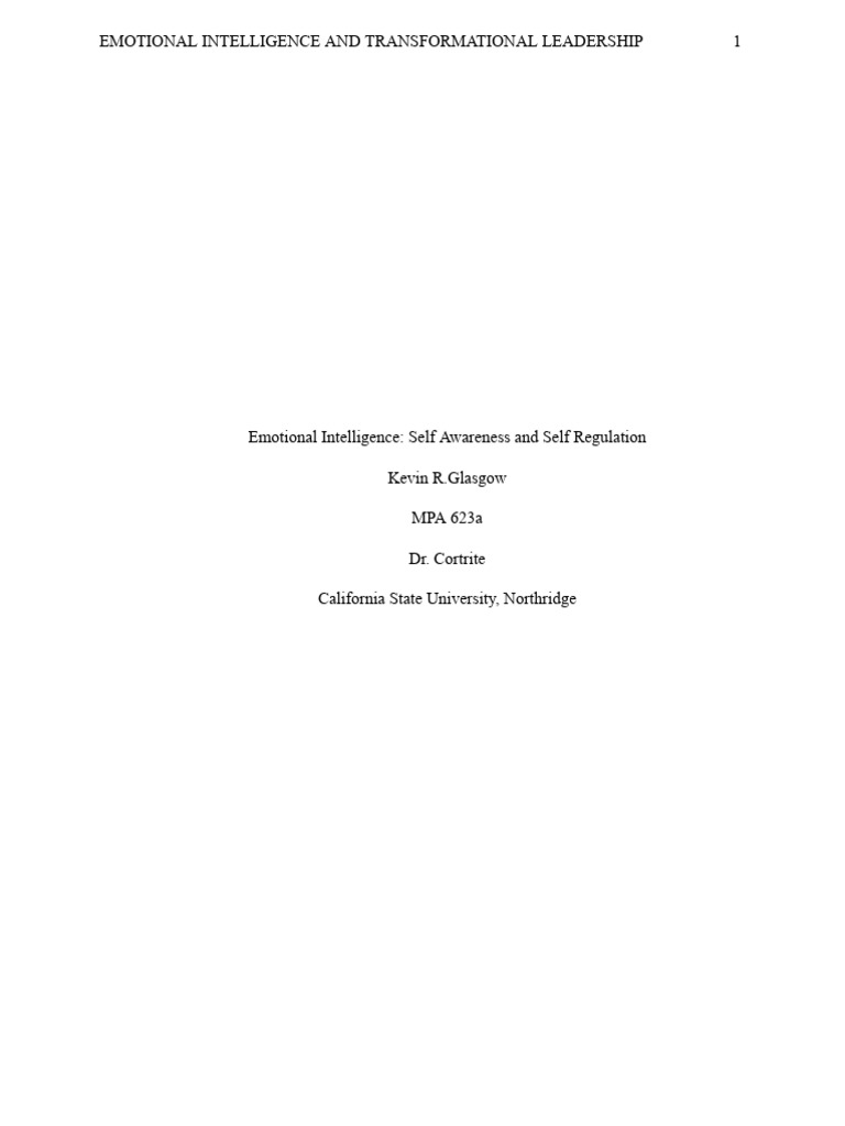 Emotional Intelligence in Leadership | PDF | Emotional Intelligence ...