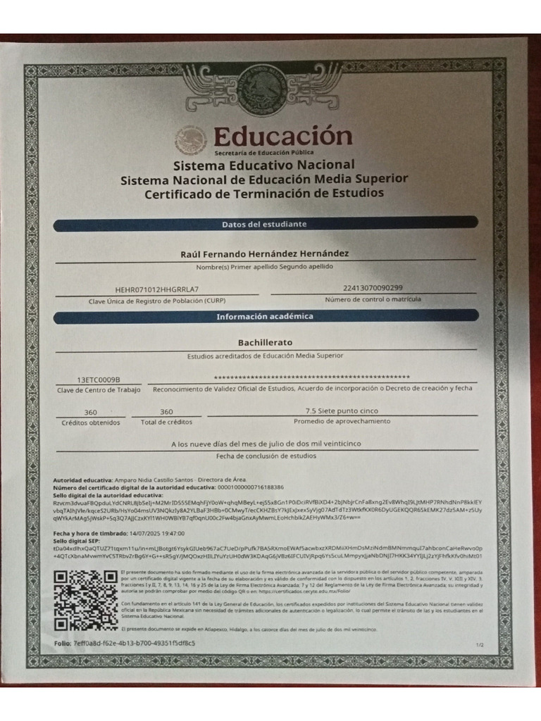 Certificado 1 | PDF