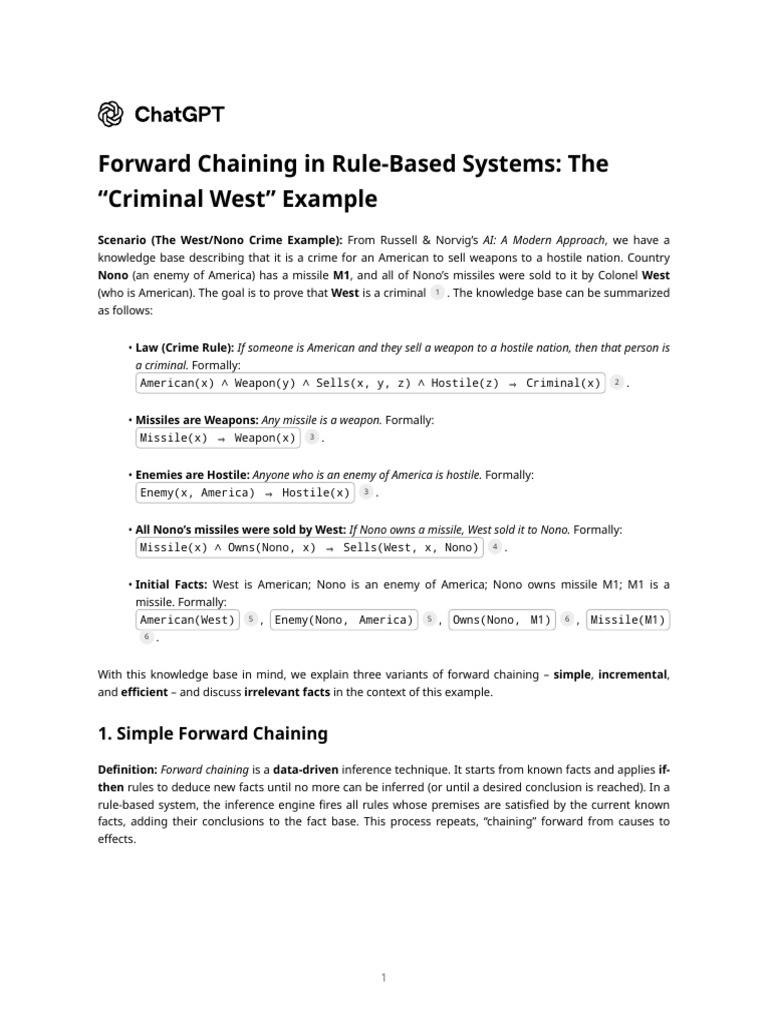 Forward Chaining in Criminal Cases | PDF | Inference | Database Index