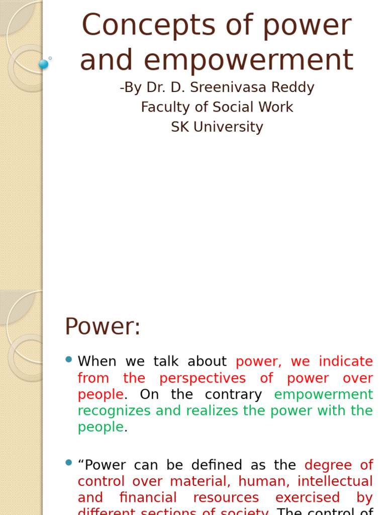 Concepts of Power and Empowerment | PDF
