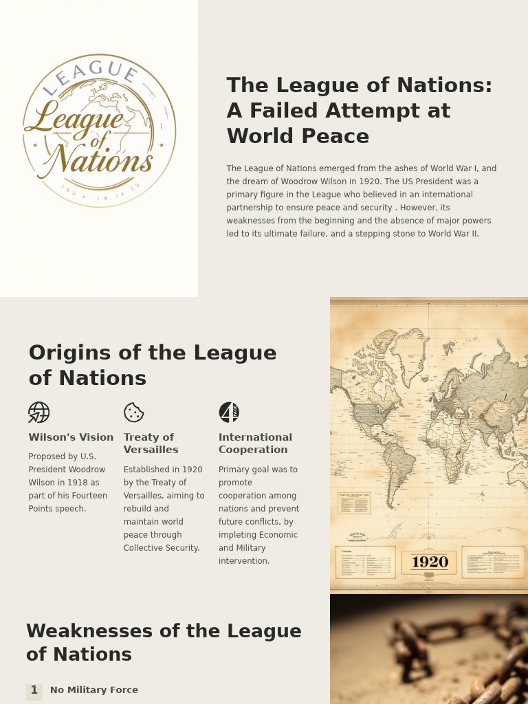 The League of Nations A Failed Attempt at World Peace | PDF | League Of ...