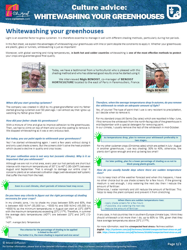 Benefits of Whitewashing Greenhouses | PDF | Greenhouse | Horticulture