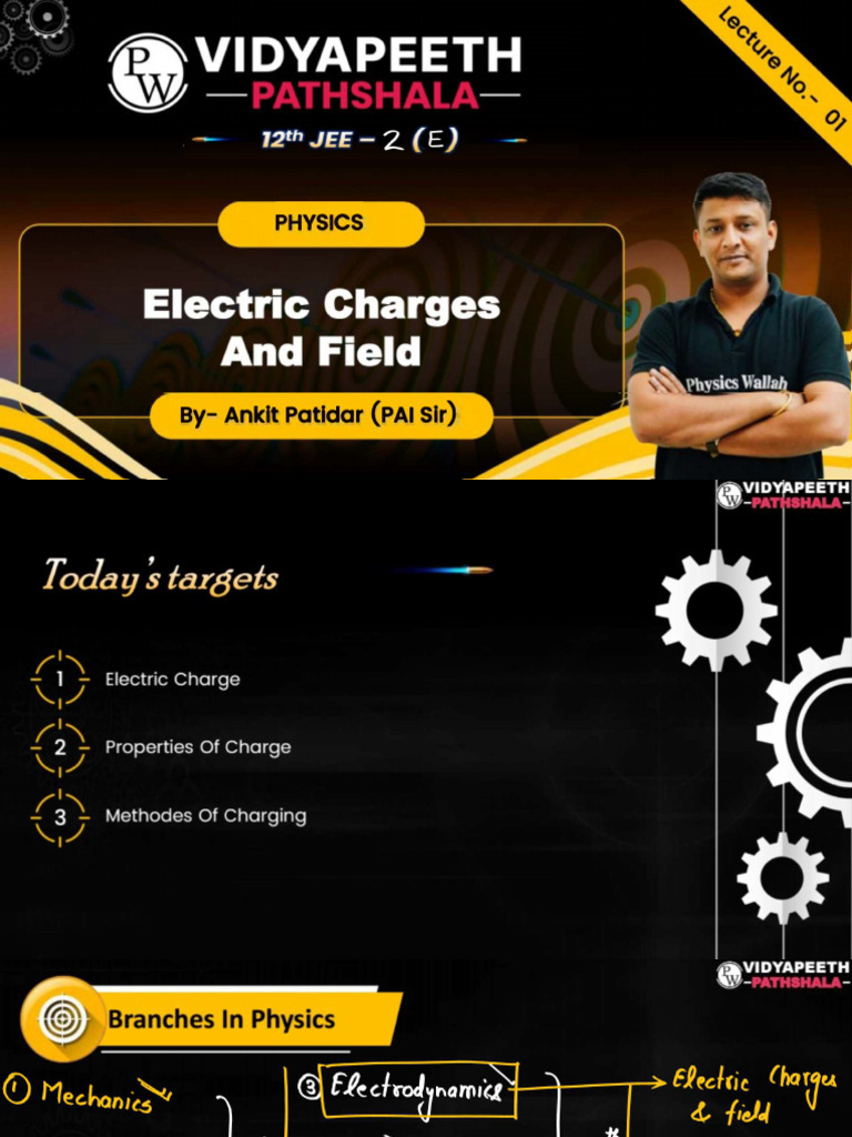 Electric Charges and Field - 01 _ Class Notes __ Pathshala 12th JEE ...