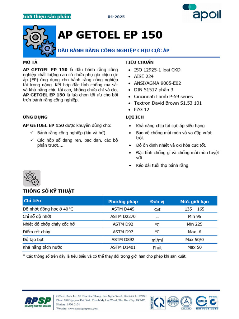 Tds AP Getoel Ep 150 | PDF