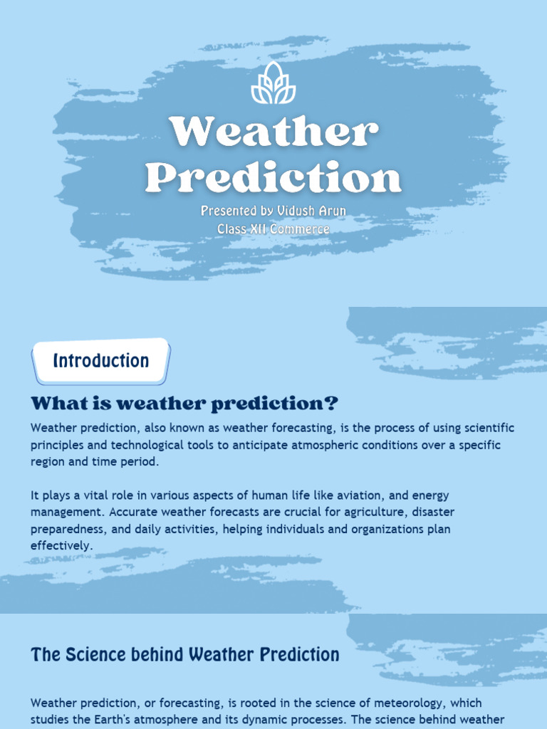 Weather Prediction: A Mathematical Approach | PDF | Weather Forecasting ...
