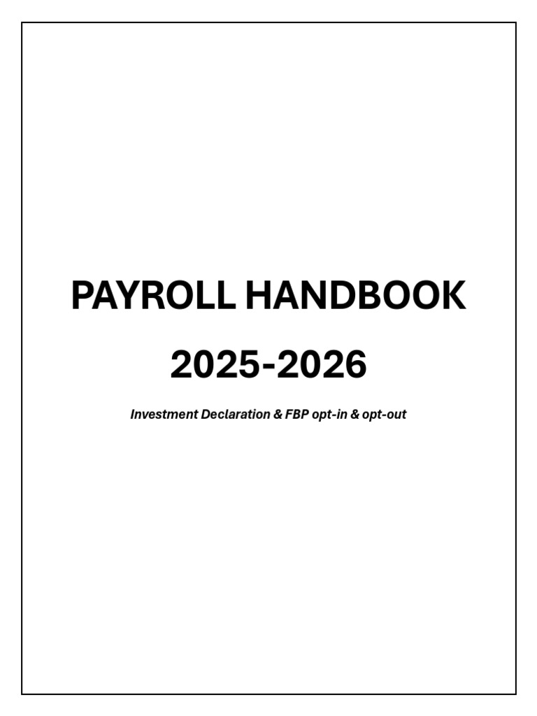 Payroll Handbook: Tax & FBP 2025-26 | PDF | Payroll | Taxes