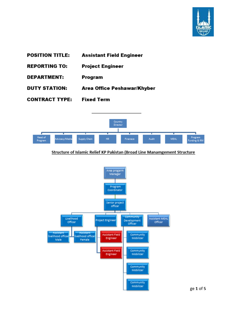 Assistant Field Engineer Job Description | PDF | Specification ...