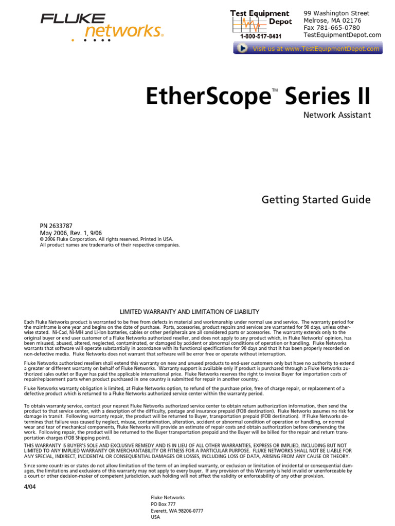 EtherScope Series II User Guide | PDF | Computer Network | Local