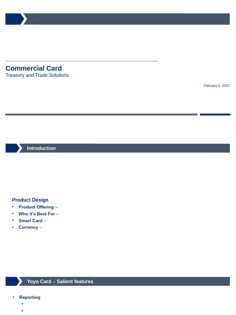 Commercial Card Solutions Overview | PDF