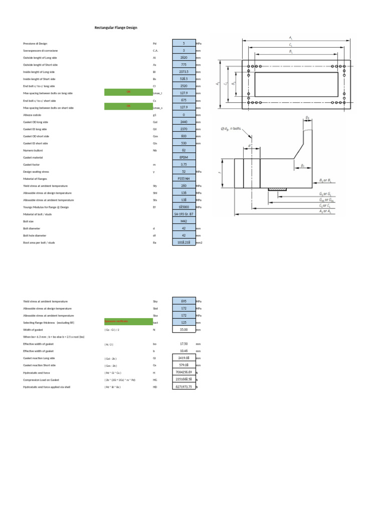 Rectangular Flange 070122 | PDF | Mechanical Engineering | Joining