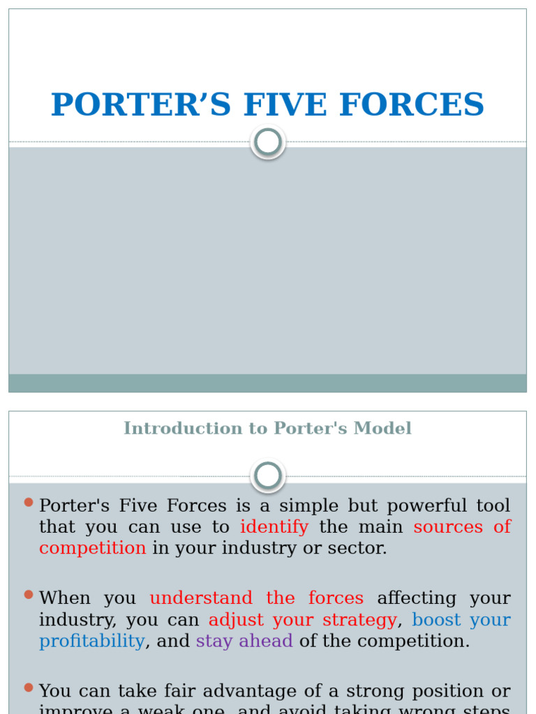 Porter's Five Forces | PDF | Economies | Business Economics