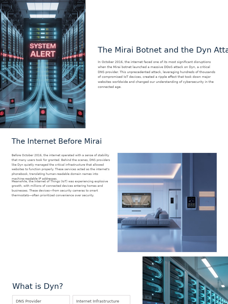 Mirai Botnet's Impact on Dyn Attack | PDF | Denial Of Service Attack ...
