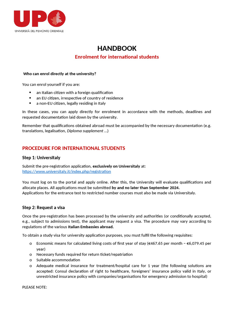 Unipd 2024/25 International Enrolment Guide | PDF | Academic Degree ...