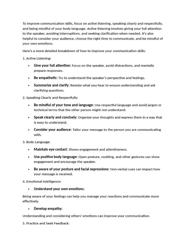 Enhance Your Communication Skills | PDF | Communication | Body Language