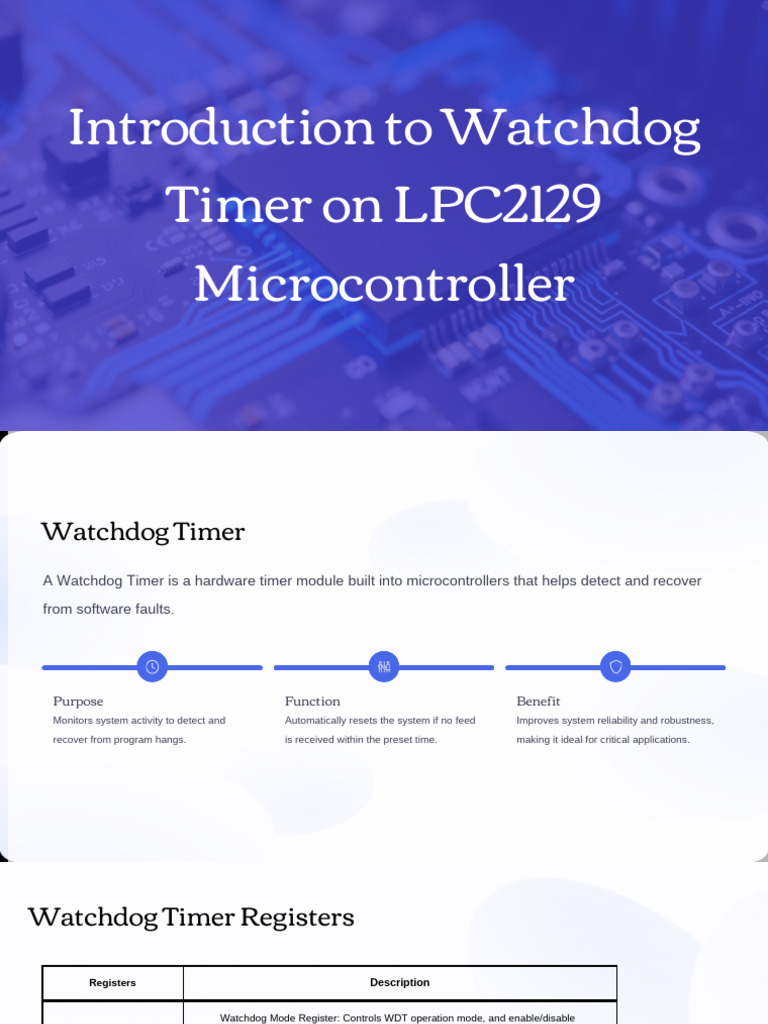Watchdog Timer Overview for LPC2129 | PDF | Computer Engineering ...