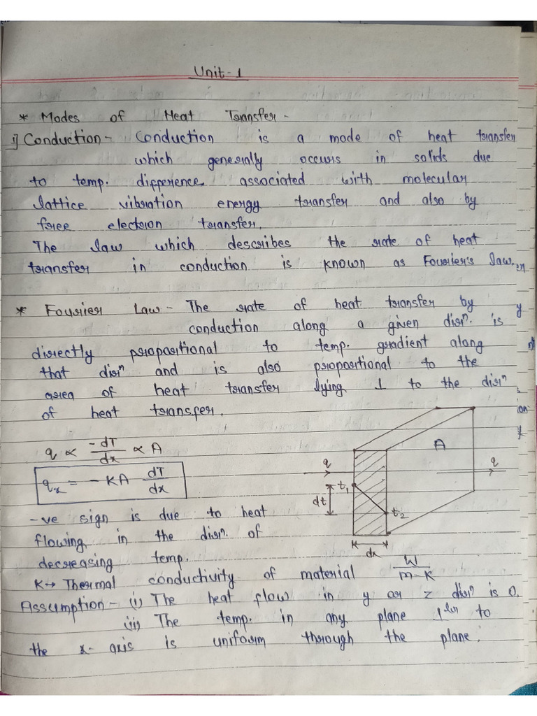 HMT Unit 1 | PDF