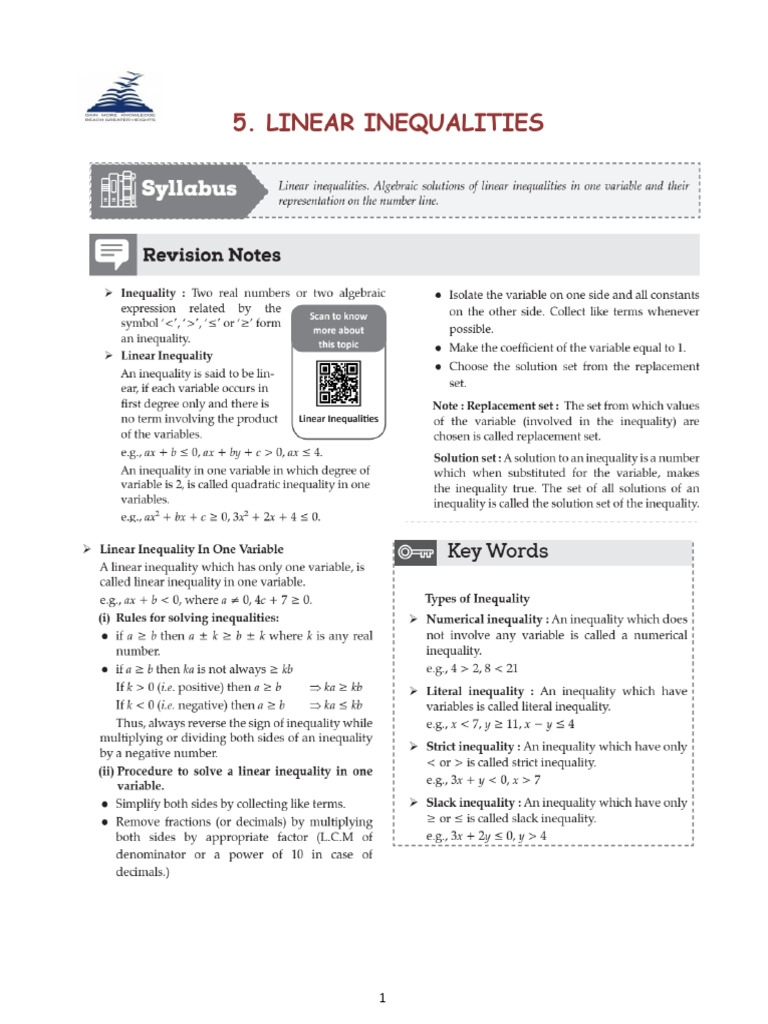 Grade 11 Linear Inequalities Worksheet | PDF | Fahrenheit | Inequality ...