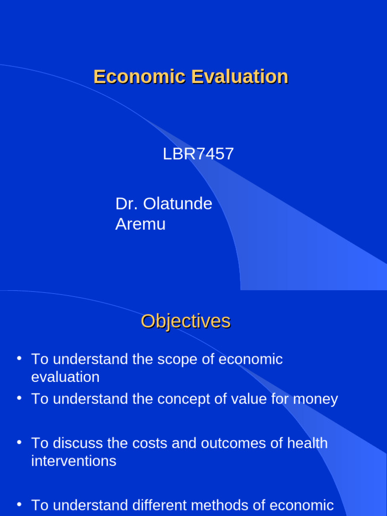 Economic Evaluation in Health Care | PDF | Cost Effectiveness Analysis ...