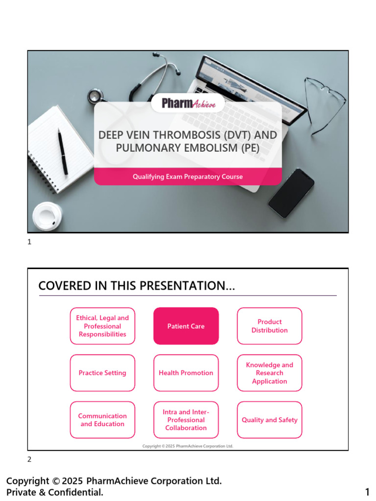 PE Diagnosis and Management Overview | PDF | Thrombosis | Thrombus