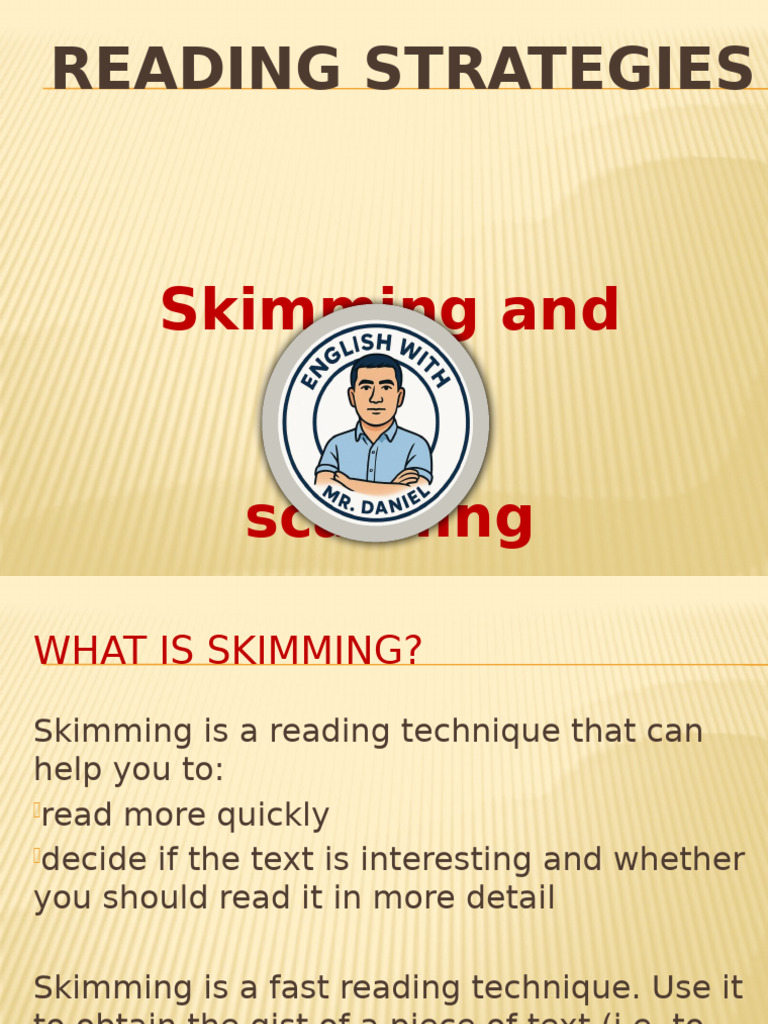 Skimming and Scanning Reading Techniques | PDF