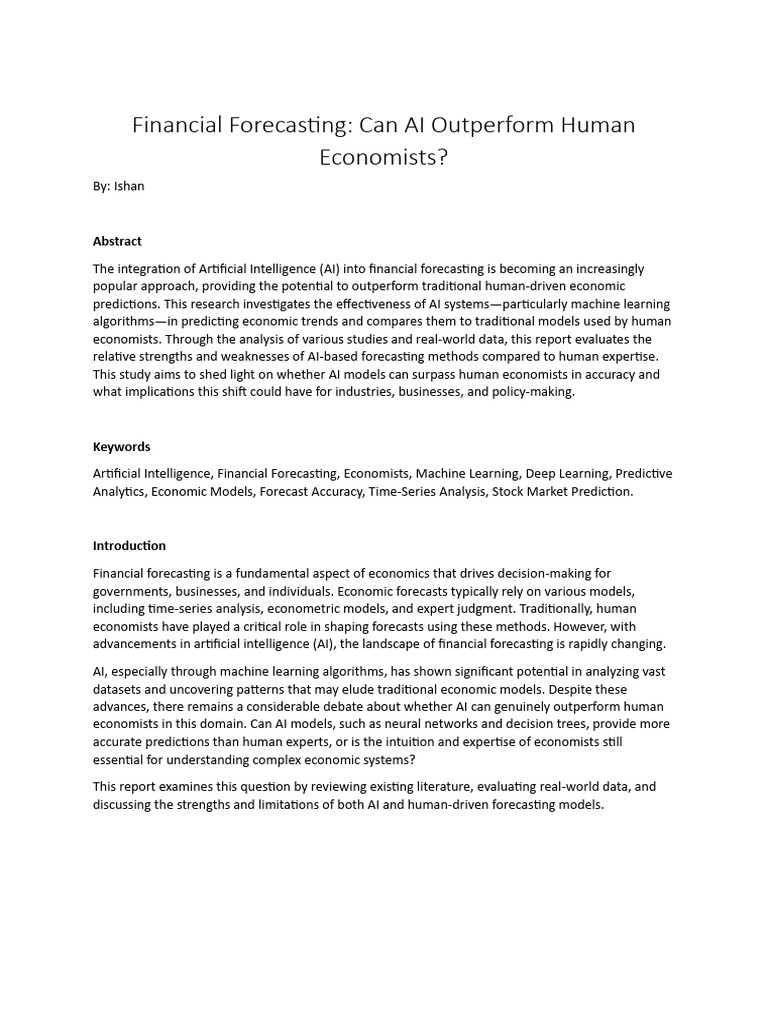 Financial Forecasting (Report-1) | PDF | Artificial Intelligence ...