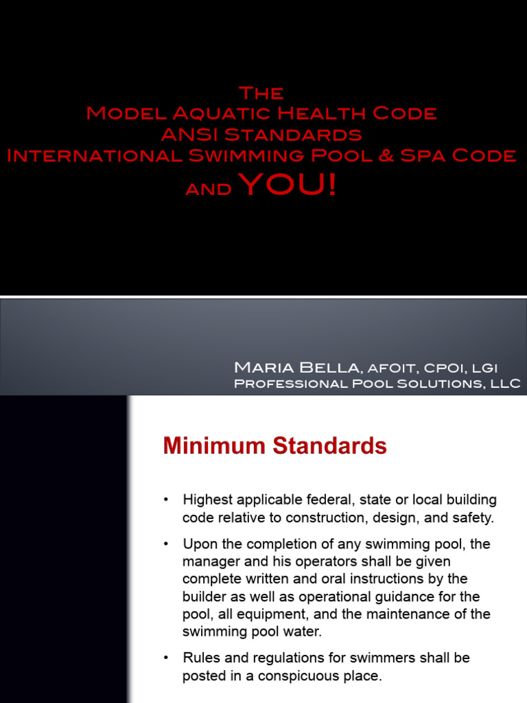 International Swimming Pool - Spa Code | PDF | Swimming Pool | Spa