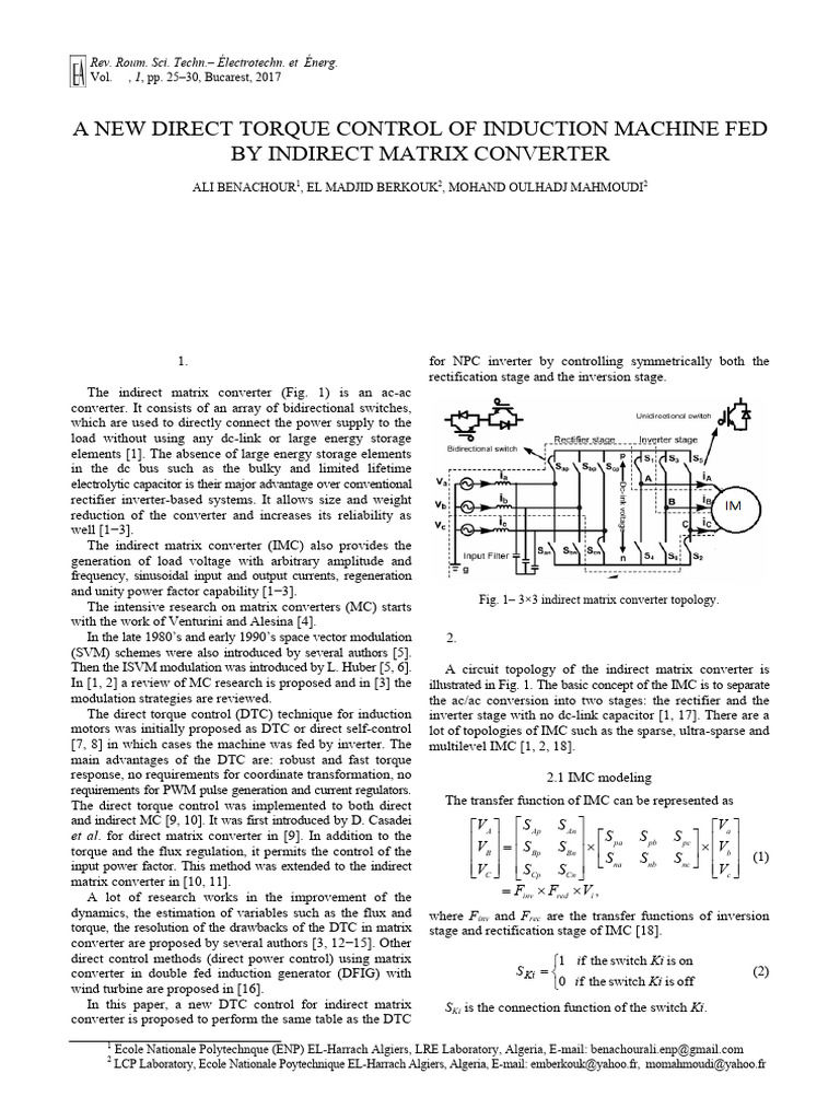 New DTC for Induction Machine Control | PDF | Power Inverter | Rectifier