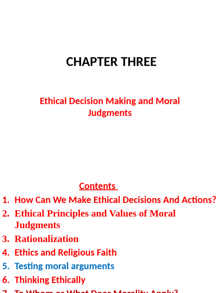 Ethical Decision Making Frameworks | PDF | Reason | Justice