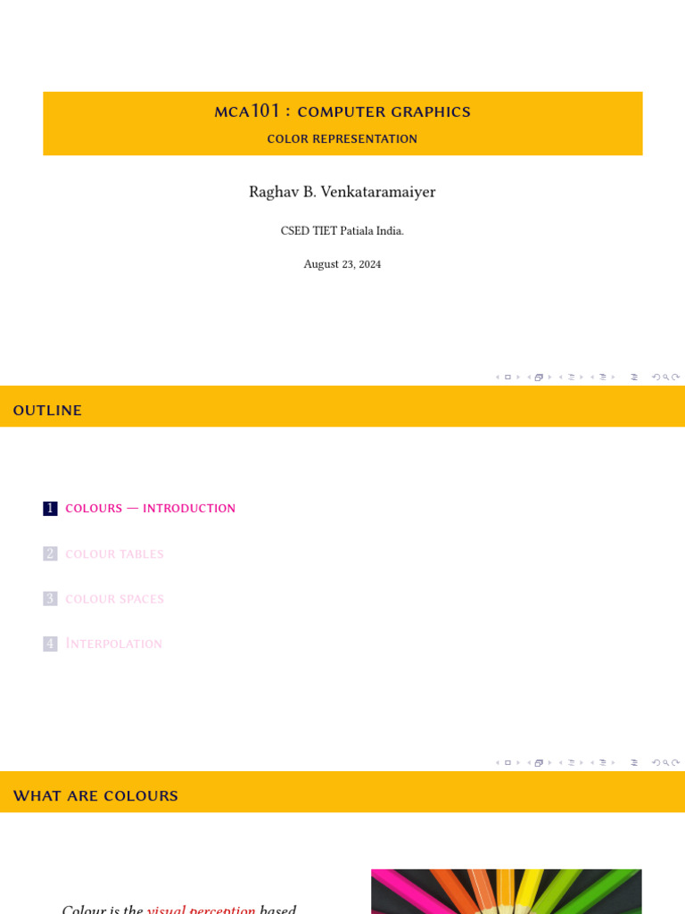 Color Representation in Computer Graphics | PDF | Image Resolution | Color