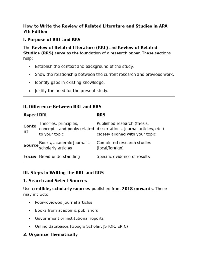 Writing RRL and RRS in APA 7th Edition | PDF | Motivation | Motivational