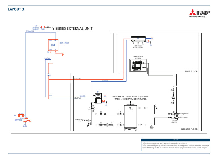 PR410A Installation Layout Overview | PDF | Gases | Mechanical Engineering