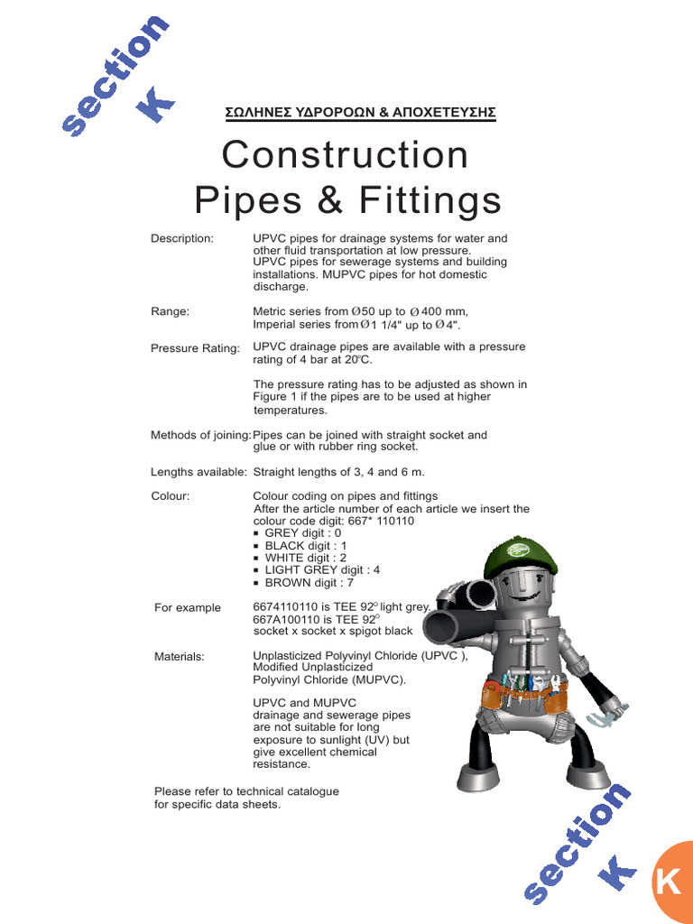 UPVC Drainage and Sewerage Pipes Guide | PDF | Pipe (Fluid Conveyance ...