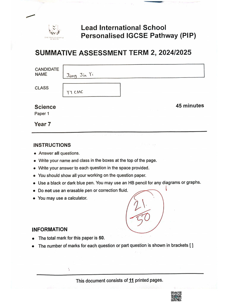 Year 7 Trem 2 Science | PDF