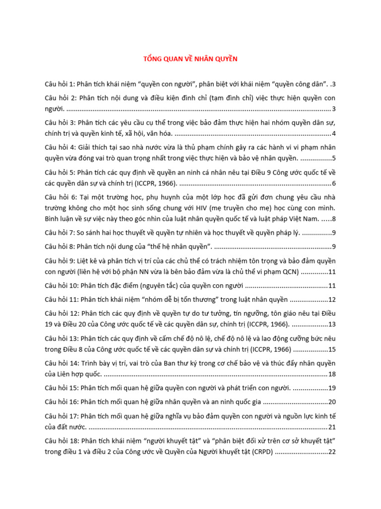 Outline of Human Rights | PDF