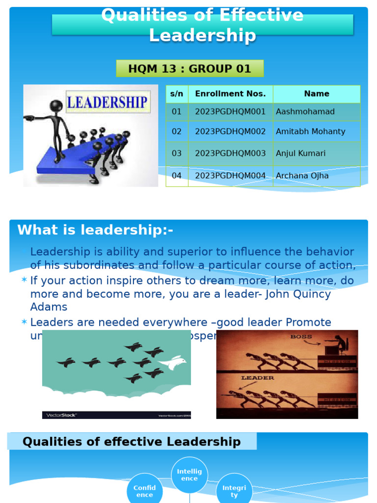 Final - Qualities of Effective Leadership-09.03.2024 | PDF | Leadership ...