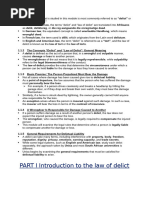 Law of Delict Notes | PDF | Causation (Law) | Negligence